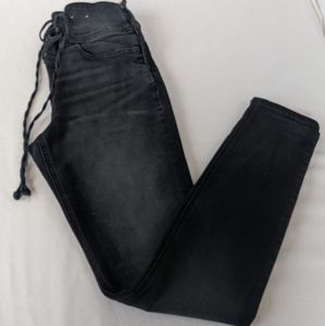 Express Stretch Repreve Leggings High Rise Black Wash Size 12R